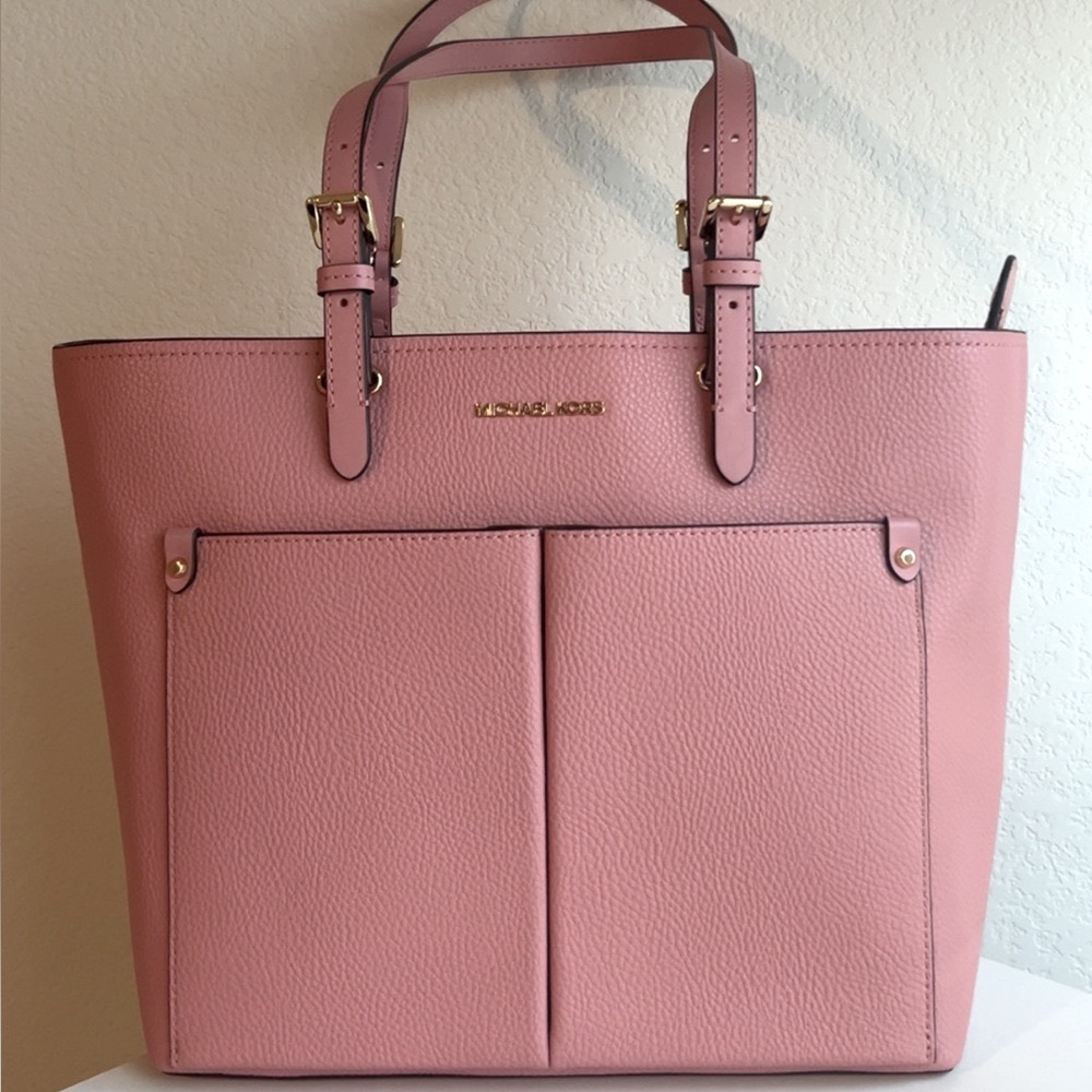 MICHAEL KORS Pink Leather Tote Bag